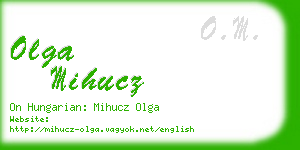 olga mihucz business card